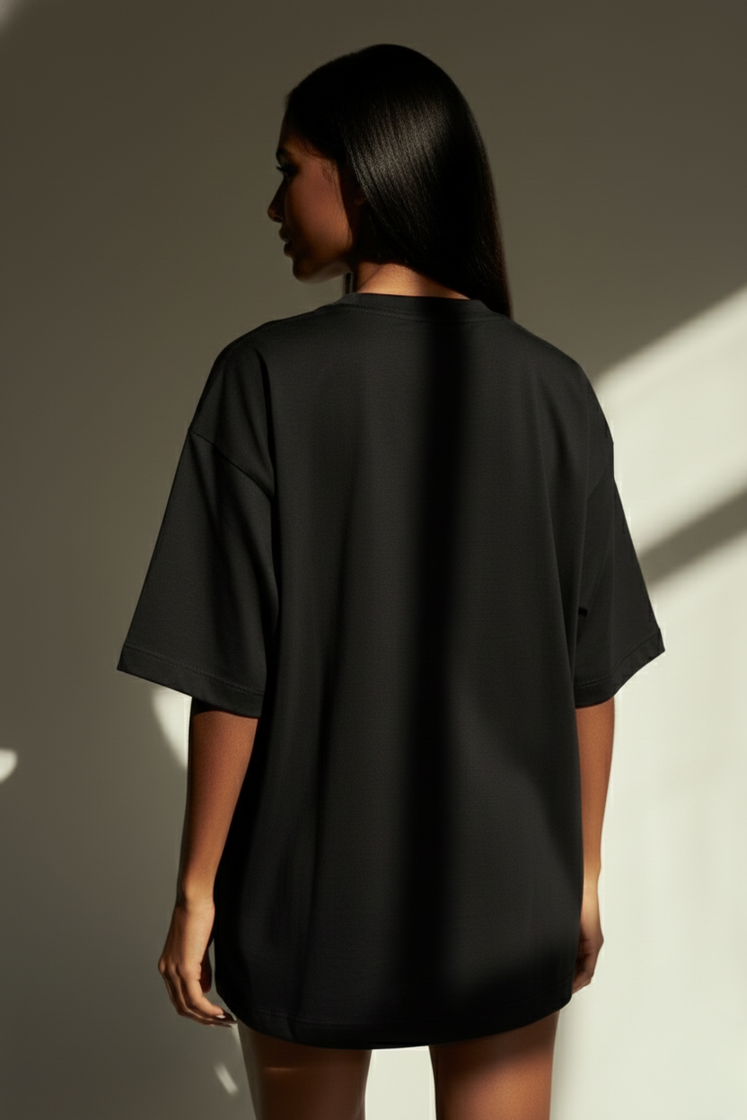 Angel & Demon: Oversized Premium T-shirt | Black