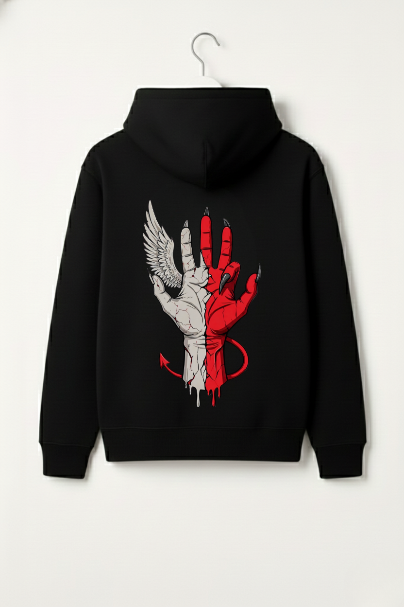 Angel & Demon Hand: Hoodie | Black