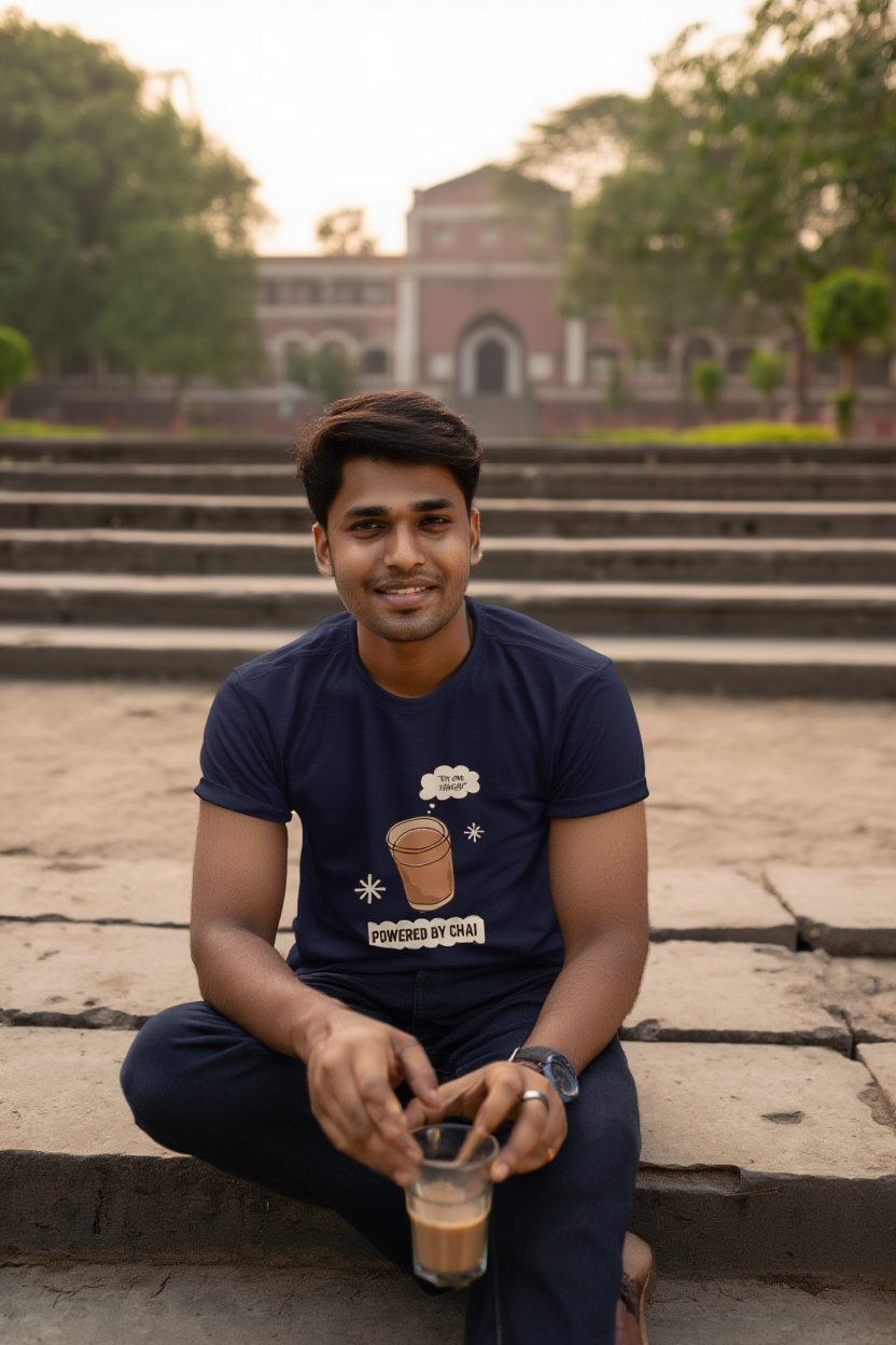 Chai: Regular T-shirt | Navy Blue