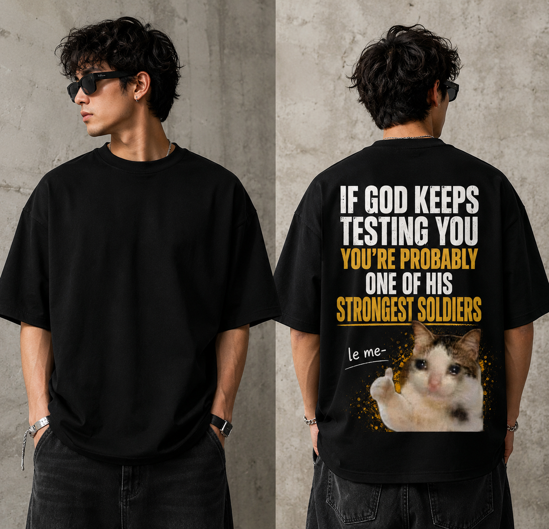 CAT MEME | Oversized Unisex | Black