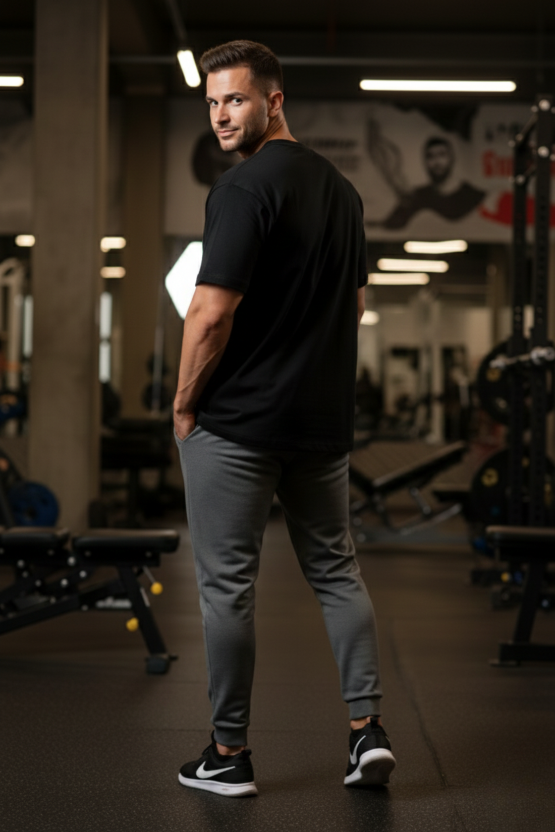 No Pain No Gain: Oversized Premium T-shirt | Black