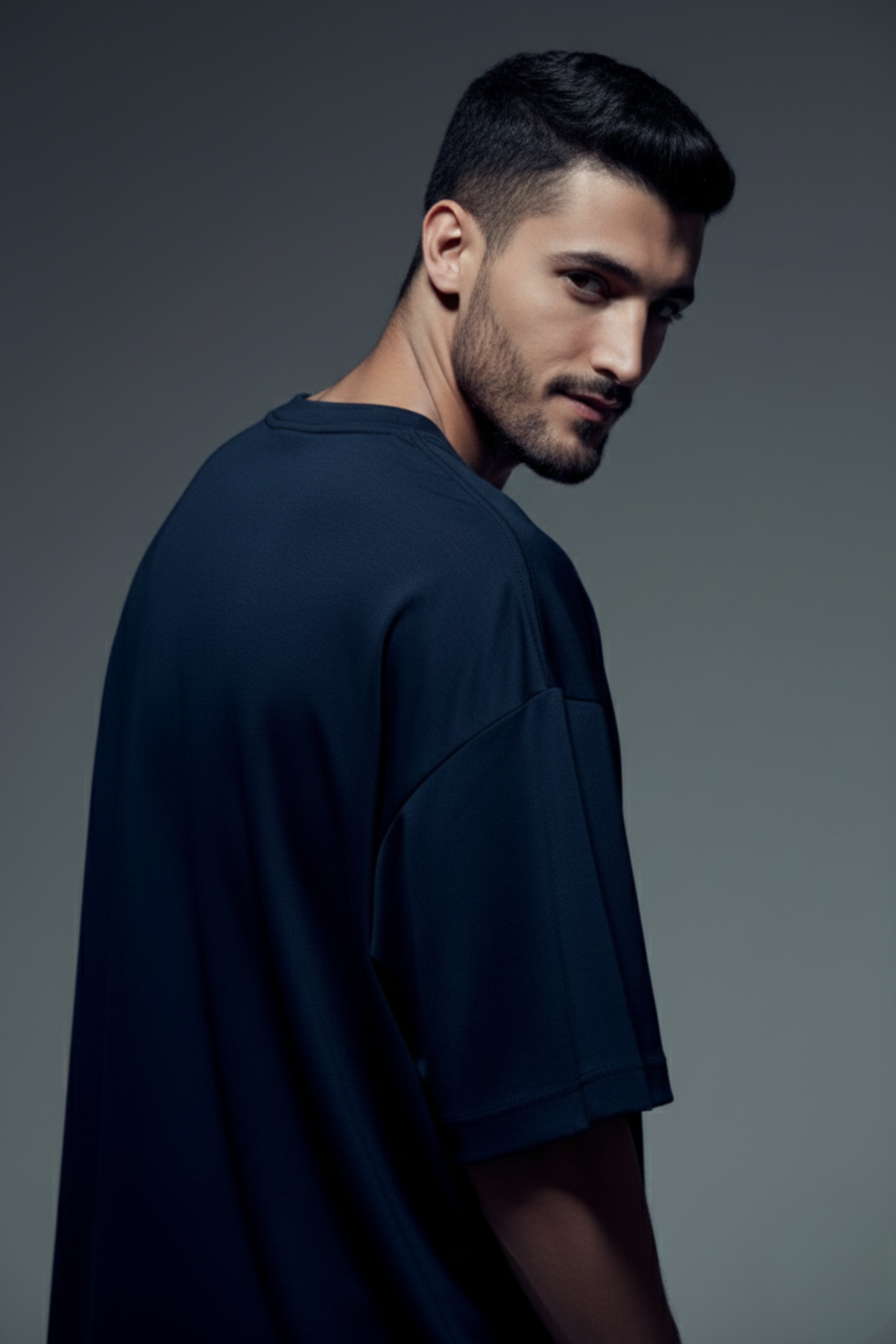 Nobody Knows I Am a Lesbian: Oversized T-shirt | Midnight blue